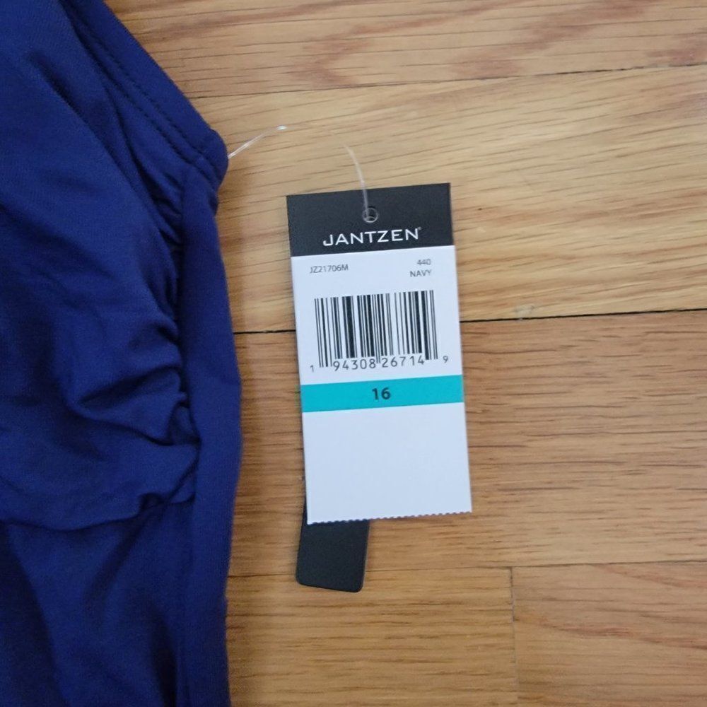Jantzen Women's Navy Blue women's One Piece Swimsuit Size 16 - Picture 5 of 8